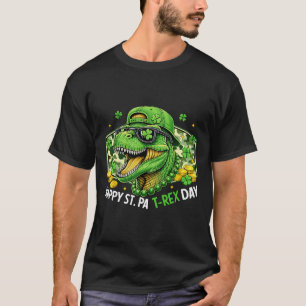 Happy St Pat-rex Day Dinosaur Camo St Patricks Day T-Shirt
