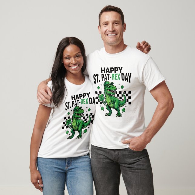 Happy St Pat-Rex Day Dinosaur Party T-Shirt (Unisex)