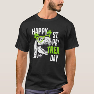 Happy St Pat Rex Day Funny Toddler Kids Dino Saint T-Shirt
