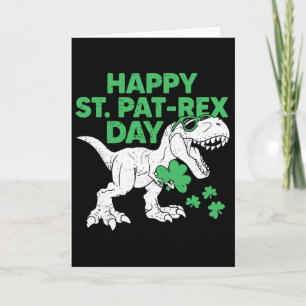 Happy St Pat Rex Day Shirt St Patricks Dinosaur To Card