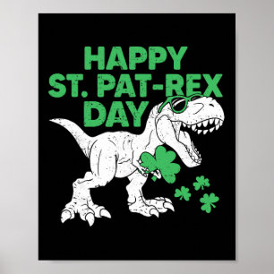 Happy St Pat Rex Day Shirt St Patricks Dinosaur To Poster
