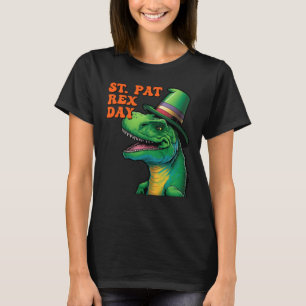 Happy St Pat Rex Day St Patricks Day Rex Leprechau T-Shirt
