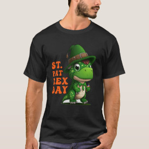 Happy St Pat Rex Day St Patricks Day Rex Leprechau T-Shirt