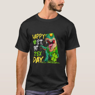 Happy St Pat Rex Day Toddler Kids Dino Saint Patri T-Shirt