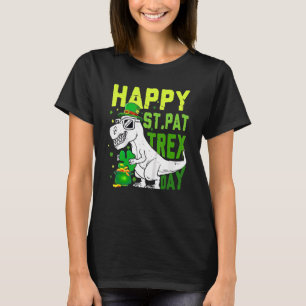 Happy St PaT Rex Dinosaur Saint Patrick's Day For T-Shirt