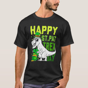 Happy St PaT Rex Dinosaur Saint Patrick's Day For  T-Shirt