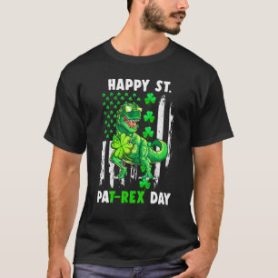 Happy St Pat Rex Patrick S Day Dinosaur Vintage Us T-Shirt