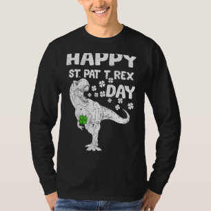 Happy St Pat Rex Saint Patrick S Day Dinosaur Boys T-Shirt