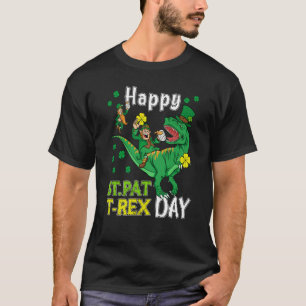 Happy St Pat Rex Saint Patrick's Day Leprechaun Di T-Shirt