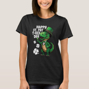 Happy St Pat Rex St Patricks Day Dinosaur Leprecha T-Shirt