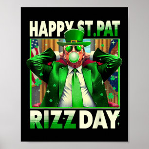 Happy St Pat Rizz Day Trump Funny St. Patricks Poster
