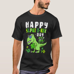 Happy St Pat T Rex Dabbing Shamrock St Patrick's D T-Shirt