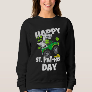 Happy St Pat T Rex Day Cute Dinosaurus St Patrick' Sweatshirt