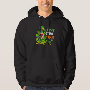 Happy St Pat T Rex Saint Patrick's Day Dinosaur To Hoodie