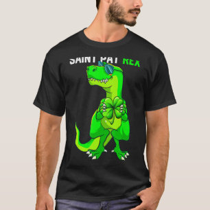 Happy St Pat T Rex Saint Patrick's Day Funny Dinos T-Shirt