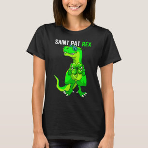 Happy St Pat T Rex Saint Patrick's Day Funny Dinos T-Shirt