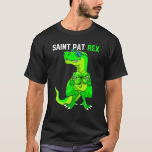 Happy St Pat T Rex Saint Patrick's Day Funny Dinos T-Shirt