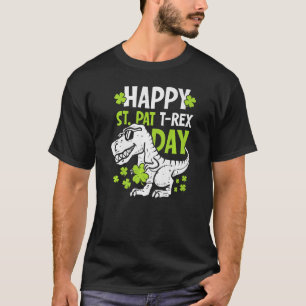 Happy St Pat Trex Day Dino Boys Toddler Kids St Pa T-Shirt