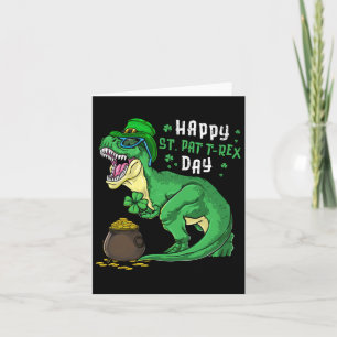Happy St Pat Trex Day Dino St Patricks Day Toddler Card
