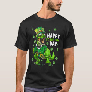 Happy St Pat Trex Day Dino St Patricks Day Toddler T-Shirt