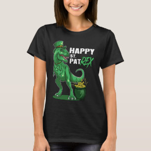 Happy St Pat Trex Day Dino St Patricks Day Toddler T-Shirt