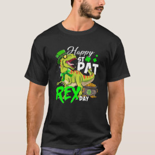 Happy St Pat Trex Day Dino St Patricks Day Toddler T-Shirt