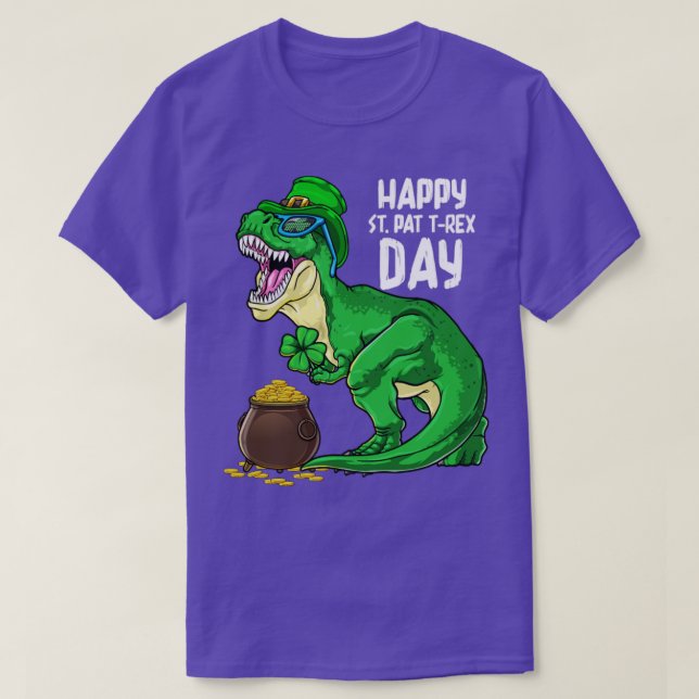 Happy St Pat Trex Day Dino St Patricks Day Toddler T-Shirt (Design Front)
