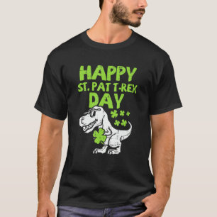 Happy St Pat Trex Day Dino Toddler Boys St Patrick T-Shirt
