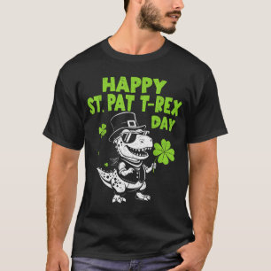 Happy St Pat Trex Day Dinosaur for Kids Boy St T-Shirt
