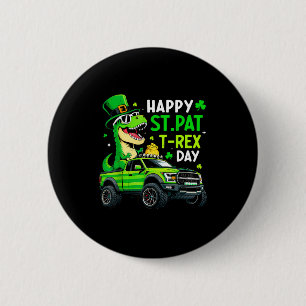 Happy st pat trex day dinosaur for kids boy stHapp 6 Cm Round Badge