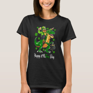 Happy St Pat Trex Day Dinosaur St Patricks Day Tod T-Shirt