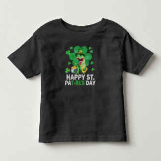 Happy St Pat Trex Day Dinosaur Toddler St Patricks T-Shirt