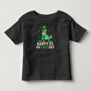 Happy St Pat Trex Day Dinosaur Toddler St Patricks T-Shirt