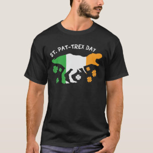 Happy St Pat Trex Day Dinosaur Tyrannosaur Patrick T-Shirt