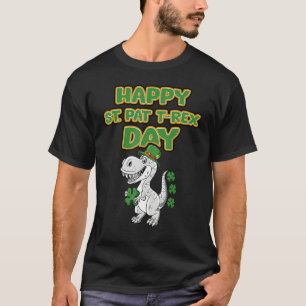 Happy St Pat Trex Day Men Women Kids St Patricks D T-Shirt