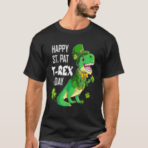 Happy St Pat Trex Day St Patricks Day Dinosaur Luc T-Shirt
