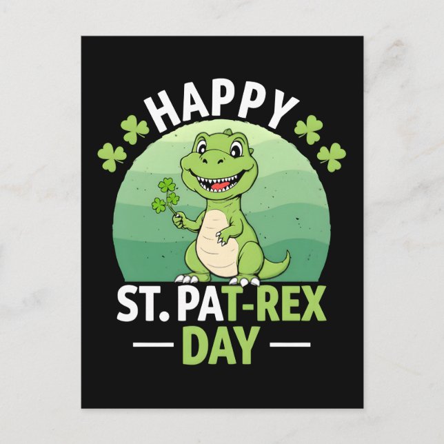 Happy st patrex day st patricks day quote vector  holiday postcard (Front)