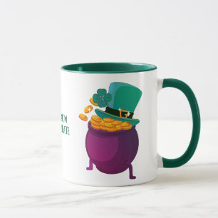 Happy St Patrick Day Hat Leprechaun Shamrok Mug