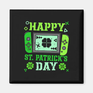Happy St Patrick Day Lucky Gamer Paddys Gaming Boy Magnet