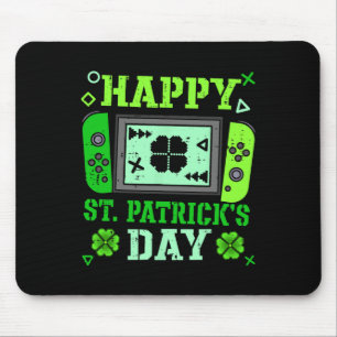 Happy St Patrick Day Lucky Gamer Paddys Gaming Boy Mouse Pad
