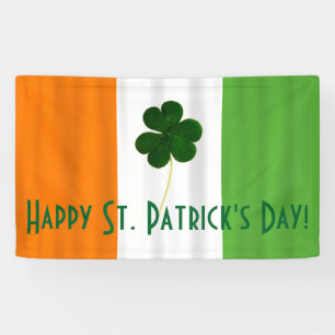 Happy St. Patrick Irish Colours Shamrock Banner