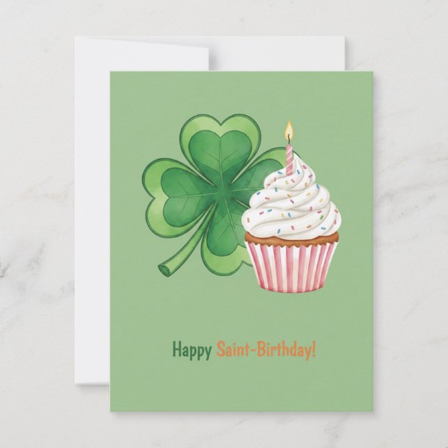 Happy St Patrick’s Birthday Card (Front)