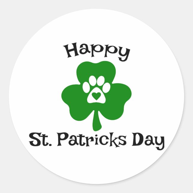 Happy St. Patrick’s Day ☘️🎉 Classic Round Sticker (Front)
