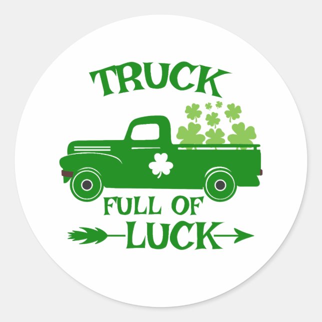 Happy St. Patrick’s Day ☘️🎉 Classic Round Sticker (Front)