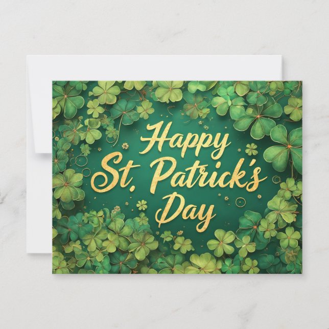 Happy St. Patrick’s Day Clover Design (Front)