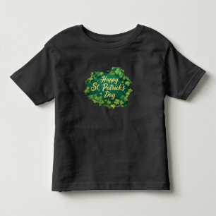 Happy St. Patrick’s Day Clover Design Toddler T-Shirt