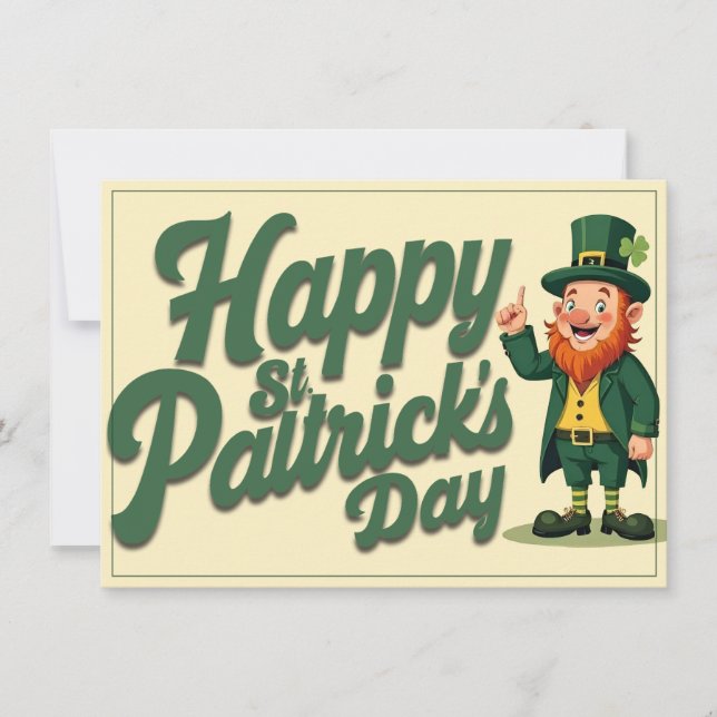 Happy St. Patrick’s Day Cute Leprechaun (Front)