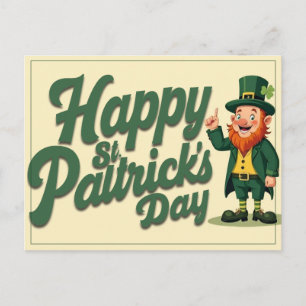 Happy St. Patrick’s Day Cute Leprechaun Postcard