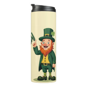 Happy St. Patrick’s Day Cute Leprechaun Thermal Tumbler