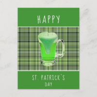 Happy St. Patrick`s day Green Beer Irish Pattern